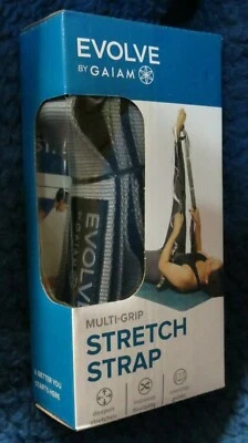 Evolve Multi-Grip Stretch Strap & Yoga Stretching Strap Exercise Guide Included