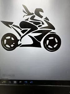 New Girl Woman Biker Motorcycle Vinyl Decal for cars cups Mugs Laptops Phones - Picture 1 of 24