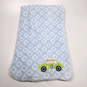 Manta Carters Blue Circle Race Car Mono Bebé Lovey Peluche Bordado  - Imagen 1 de 5