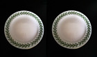 Antique Sarreguemines French Porcelain 2 Side Plates Laurel Leave 19th century