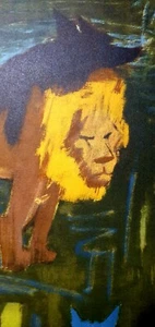 *PAUL COLIN*LITHO*ORIGINAL*SIGNIERT*1966*DER LÖWE*WOLF*FUCHS*DER BRUNNEN*MUSEUM* - Bild 1 von 8