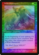 MTG - Wild Mammoth - Nemesis - X1 - (MP) - FOIL - FREE SHIPPING