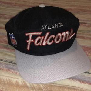 Vtg 90s Atlanta Falcons Sports Specialties NFL Script Hat Snapback Cap - Picture 1 of 7