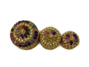 Jewelry Gift Box Multiple Sizes Metal Decorative Three Pieces Home Garden Decor - Picture 1 of 7