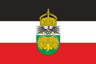 Aufkleber Deutsch Guinea mit Krone Flagge 30 x 20 cm Autoaufkleber Sticker