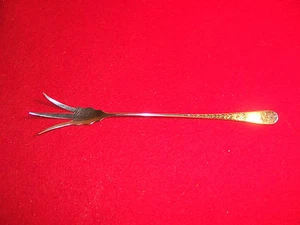 VINTAGE STERLINGSILBER VERZIERTE FLORAL GABEL ~ MARKIERT STERLING ~ 9 1/4"  - Bild 1 von 9