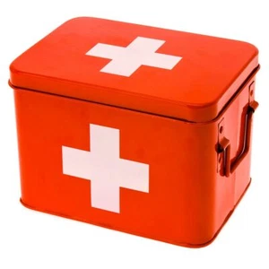 Medizin Box B- Ware Medikamentendose Metalldose Verbandskasten Medikamente Retro - Bild 1 von 2