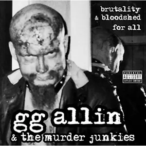 GG Allin & The Murder Junkies - Brutality & Bloodshed For All ORANGE LP SCUMFUCK - Foto 1 di 1