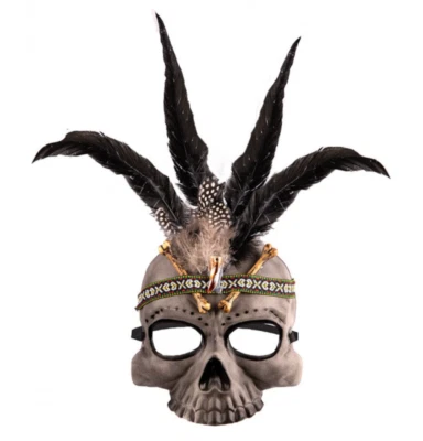 VOODOO WITCH DOCTOR Skull Mask Halloween Cosplay Decoration - Image 1 of 3