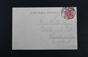 Postal de Alemania 1905 Seapost Cancelar a Inglaterra F-VF Usada - Imagen 1 de 2