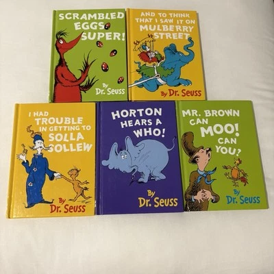 Dr Seuss Mini Book Set 2008 5x Hardcover Horton Hears A Who Scrambled Eggs Super - Image 1 of 4