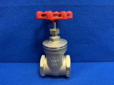 Gate Valve: 2 in, 316 Stainless Steel, Non-Rising, FNPT x FNPT, Wheel, Solid Wed - Image 1 of 4