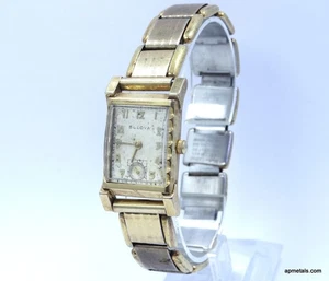 Reloj de cuerda Bulova Tanker vintage de los años 40 lleno de oro de 10 k 21 joyas 7 AK - Imagen 1 de 15