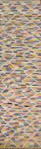 Handmade Moroccan Oriental Runner Rug 2x13 Contemporary Hallway Wool Carpet - Picture 1 of 15