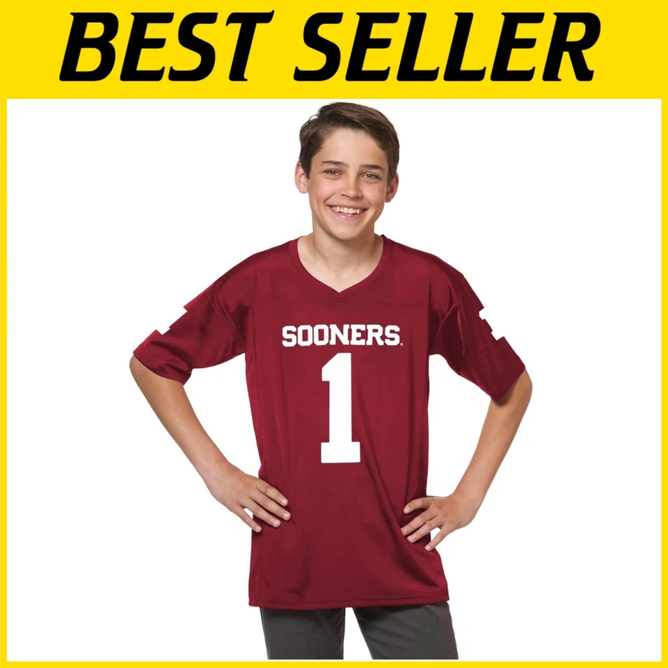 Camiseta de fútbol americano Oklahoma Sooners para jóvenes niños - cuello en V Foto 1 de 4