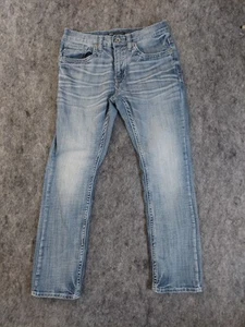 Buckle BKE Jeans Mens 32x30 Blue Jake Straight Light wash Whiskered Grunge - Picture 1 of 10