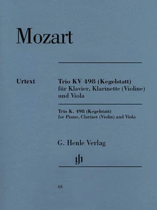 Mozart Trio E-flat Major K 498 Piano Clarinet Viola Henle Urtext Music Book - Picture 1 of 1