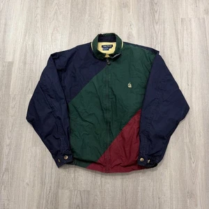 Vintage Nautica Bomberjacke Herren Large Colorblock 90s Hip Hop Full Zip Yachty - Bild 1 von 6