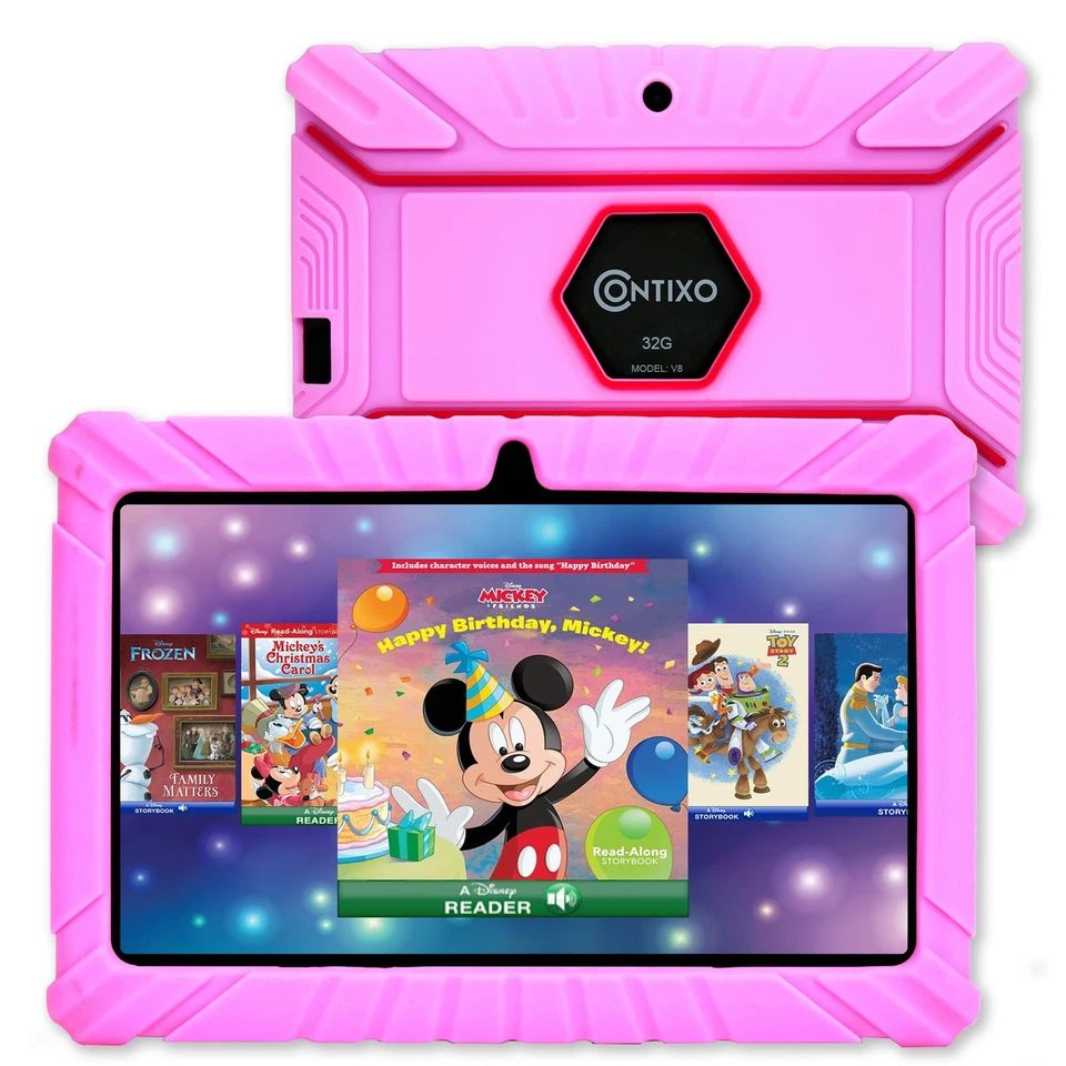 V8 7" Kids Tablet - 32GB Storage, Pre-Loaded Exclusive 50 Disney Storybooks (... - Image 1 of 4