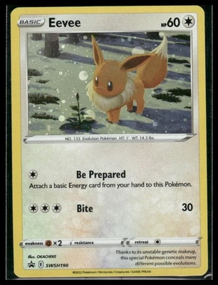 SWSH: Sword & Shield Promo Cards #SWSH190 Eevee Cosmos Holo - Image 1 of 2