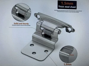 Close Hinges for Kitchen CabinetRavinte 12 pc (6 Pairs) 3/8 inch Overlay Soft - Picture 1 of 9