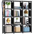 Book Shelf, 12 Cube Storage Organizer, DIY Bookcase, Metal Cube Bookshelf,Tal...