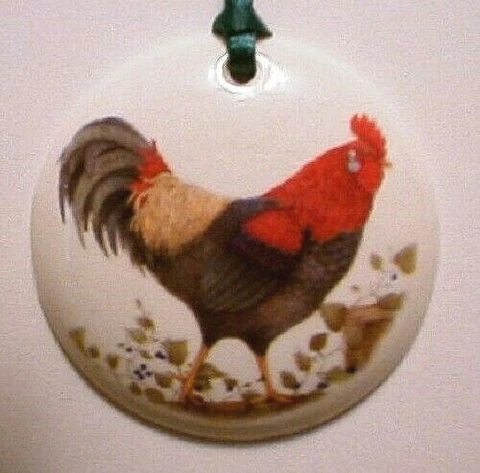 COLORFUL STANDING ROOSTER ROUND BASKET TIE ON - NEW - SHOP STORE FOR MORE ! Cover