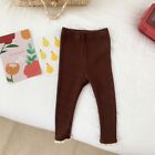 Striped Kintted Pants High Waist Ribbed Leggings New Lace Leggings  Children