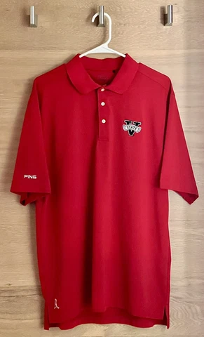 Valdosta State University PING Mens Polo Shirt Size Large Color Red Cover