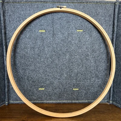 Vintage Wooden 14" Hoop Embroidery Sewing Quilting Unbranded Wing Nut Taiwan - Image 1 of 4