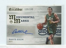DANTE EXUM 2015-16 PANINI EXCALIBUR MONUMENTAL MARKS AUTO #D /199 UTAH JAZZ