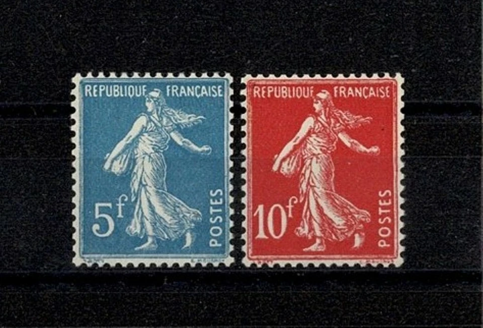 FRANCE YVERT 241-42 SCOTT 241a-b " SOWER STRASBOURG EXHIBITION 1927 " MH VF X461 - Image 1 of 2