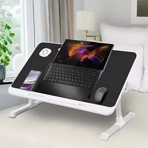 Adjustable Laptop Table Stand Lap Sofa Bed Tray Foldable PC Notebook Desk - Picture 1 of 10