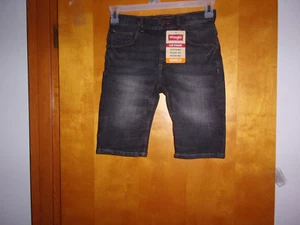 NUEVOS PANTALONES CORTOS DE MEZCLILLA ""WRANGLER"" GRIS-AZUL ""con CINTURA AJUSTABLE Y CINTURONES DE CINTURÓN - Imagen 1 de 3