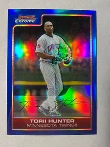 2006 Bowman Chrome Blue Refractors #118 Torii Hunter #'d 75/150 Twins - Picture 1 of 2