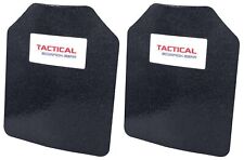 Level III AR500 Steel Body Armor Plates Pair 8 x 10 Curved Plate Coated