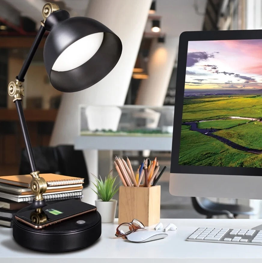 OttLite Wireless Charging LED Adjustable Executive Desk Lamp - NEW - Image 1 of 1
