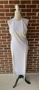 Bless'ed Are The Meek Primitive White New Fringe Midi Dress Size 6 - Picture 1 of 6