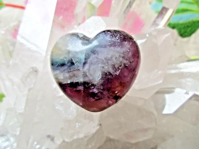 Regenbogen-Fluorit-Herz - Handschmeichler, Größe ca. 4,5 x 4 x 2 cm - Bild 1 von 4