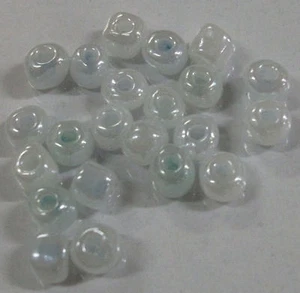 Light Blue Glass Seed Beads 4mm x 3mm Light Pale Powder Blue 50g Spacer Beads - Picture 1 of 5