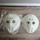 LOT DE 2 masque de hockey film vintage vintage Halloween brillant dans le noir Jason film vintage