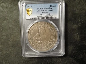 1626 PCGS AU Detail Austria Thaler Taler Nice Looking Coin DAV-3337 - Picture 1 of 4