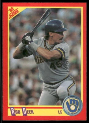 1990 Score #390 Rob Deer - Image 1 of 2