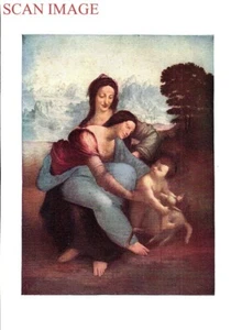 LEONARDO da VINCI Druck 1910 "Madonna, Christkind & St. Anna" Kunstplatte 716/44 - Bild 1 von 3