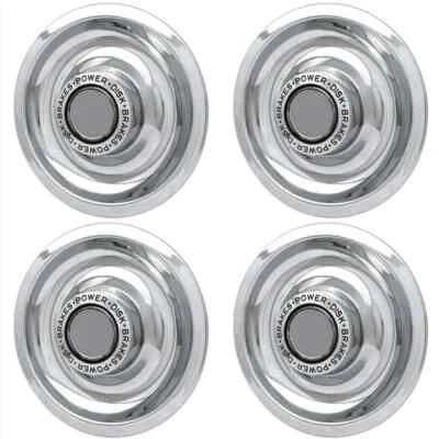 CHEVY CAMARO CORVETTE CHEVELLE RALLY WHEEL DISC BRAKES FLAT CENTER CAP SET OF 4. - Image 1 of 2