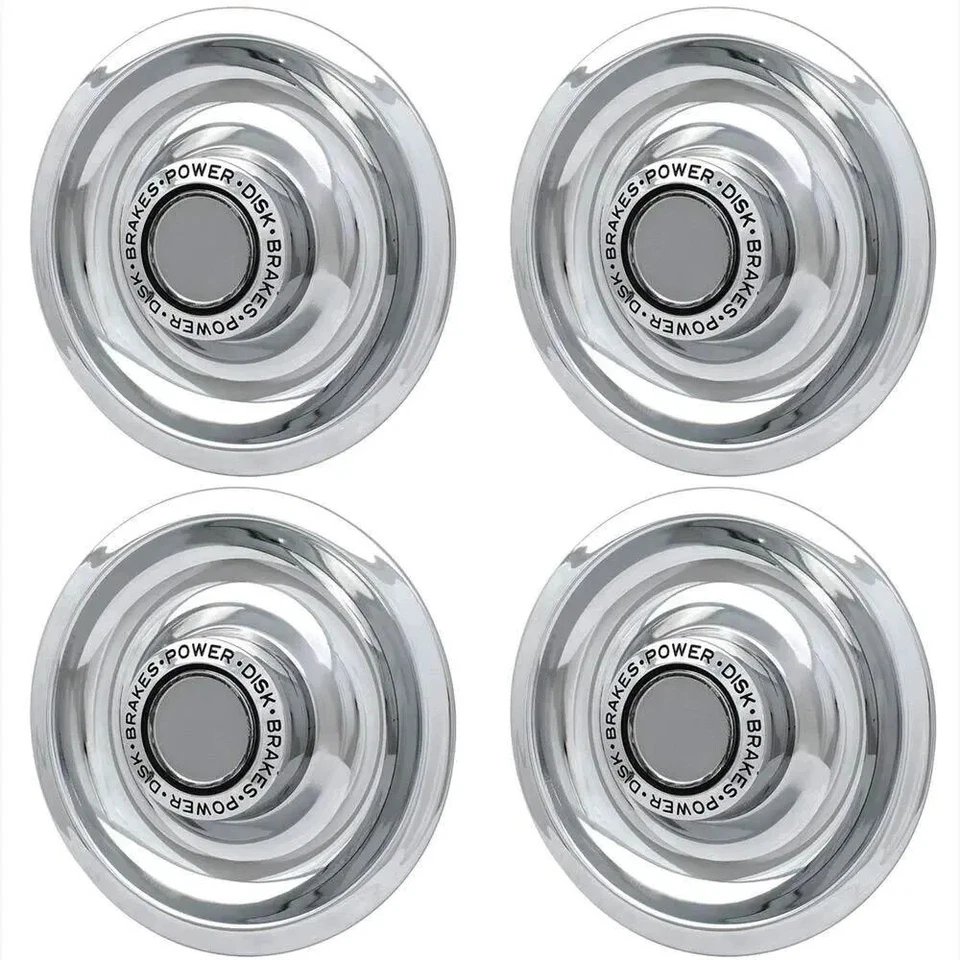 CHEVY CAMARO CORVETTE CHEVELLE RALLY WHEEL DISC BRAKES FLAT CENTER CAP SET OF 4. - Image 1 of 2