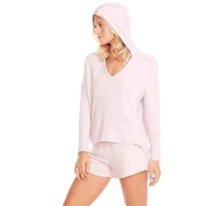 NWT CHASER Small Hoodie Pink Sweatshirt Drop Shoulder Long Sleeve - Picture 1 of 3