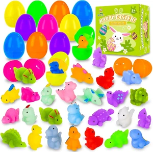 24 Pack Prefilled Easter Eggs With Squishy Toys Inside Bright Colorful Eggs For - Picture 1 of 12