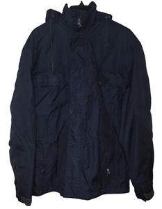 Vtg GAP Sz L Men's Blue Field Jacket Hooded Work Outdoors Utility Chore Coat - Picture 1 of 9