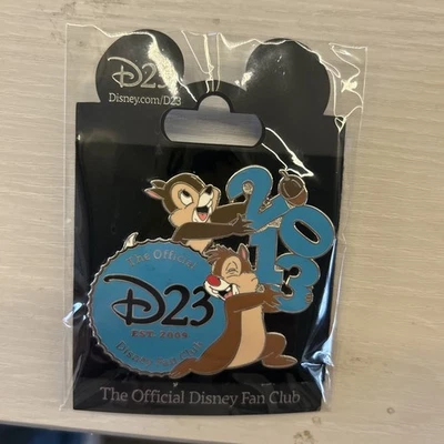 Prendedor de renovación temprana D23 2013 - Prendedor Chip and Dale - Club de fans oficial de Disney - Nuevo Foto 1 de 2